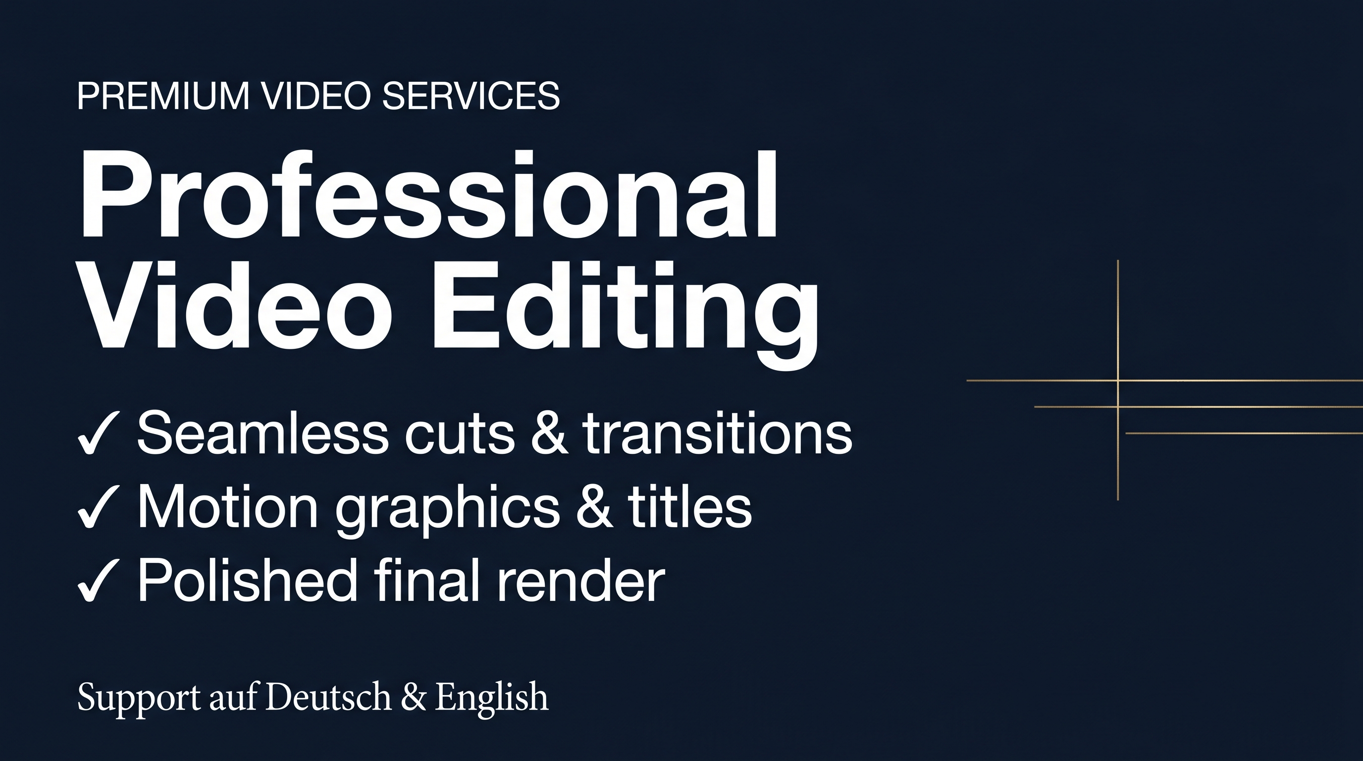 Professional Video Editing